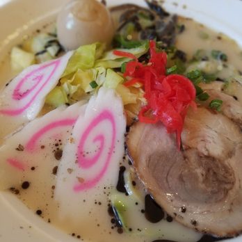 Ryujin Ramen - Kuro (Black) Tonkotsu Ramen with added fish cake - Ramen Near Me - Sacramento, California Ryujin Ramen - Kuro (Black) Tonkotsu Ramen with added fish cake - Ramen Near Me - Sacramento, California