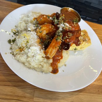 Water for Chocolate - BBQ Shrimp and Parmesan Grits - Breakfast & Brunch Near Me - Baltimore, Maryland Water for Chocolate - BBQ Shrimp and Parmesan Grits - Breakfast & Brunch Near Me - Baltimore, Maryland