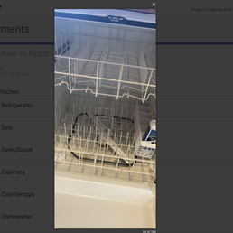 Mold in dishwasher from move-in report taken by Barbara's assistant. Proof of negligence of inhabitality on RPA's part. Feb 2022 Mold in dishwasher from move-in report taken by Barbara's assistant. Proof of negligence of inhabitality on RPA's part. Feb 2022