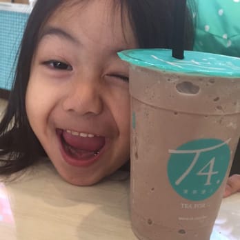 T4 Natomas - My daughter with her chocolate smoothie. She said a BIG thumbs up good! - Coffee & Tea Near Me - Sacramento, California