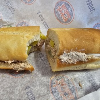 Jersey Mike's Subs - Hubby's tuna sandwich (minus his bite) - Sandwiches Near Me - San Antonio, Texas Jersey Mike's Subs - Hubby's tuna sandwich (minus his bite) - Sandwiches Near Me - San Antonio, Texas