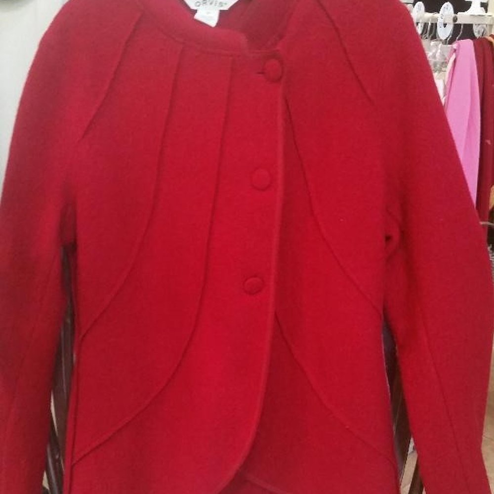 Capitola Mercantile - BFF Boutique: Vintae Red Wool Coat - Shopping Centers Near Me - Capitola, California