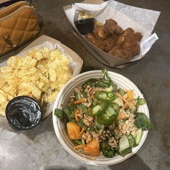 Noble Beast Brewing - Melon salad and zesty wings - Breweries Near Me - Cleveland, Ohio