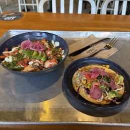 Salmon Burrito Bowl and Cajun Swai (White/Fish) Tacos