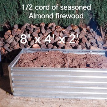 Steve Sims Almond Firewood - Quick stack at night. - Firewood Near Me