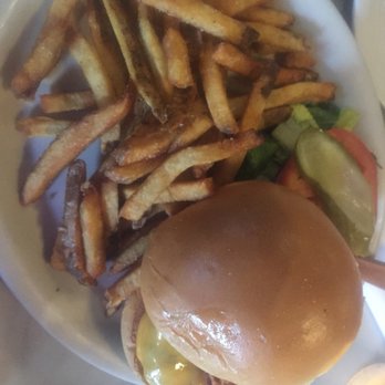 Toast - English Burger (cheddar & bacon) w/ Fries ($13) - New American Near Me - New York, New York Toast - English Burger (cheddar & bacon) w/ Fries ($13) - New American Near Me - New York, New York