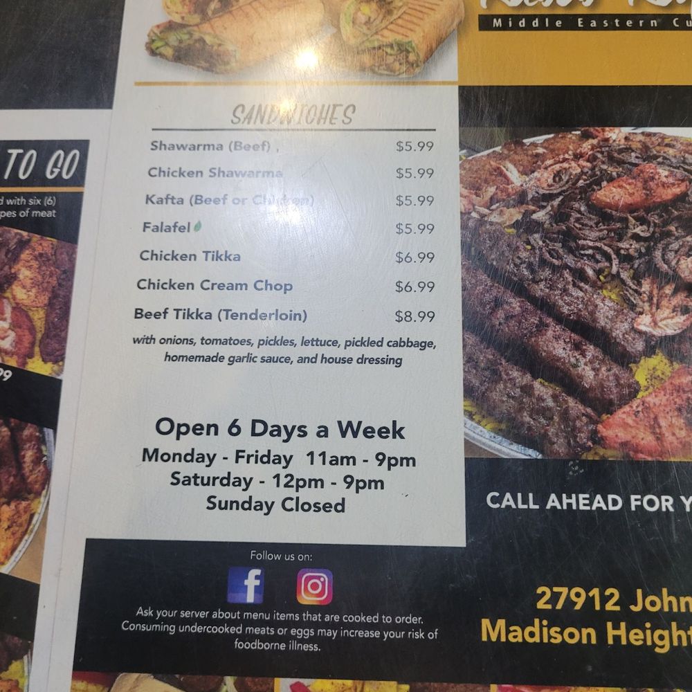 Kabob Royale - Menu - Middle Eastern Near Me - Madison Heights, Michigan Kabob Royale - Menu - Middle Eastern Near Me - Madison Heights, Michigan