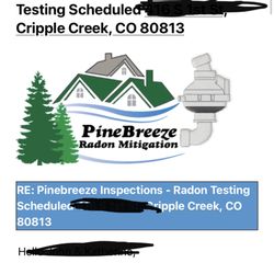 Pinebreeze Inspections - Portion of my receipt proving that I was a customer, because he keeps challenging my negative reviews.