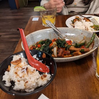 B Star - Spicy Basil Tofu with Coconut Rice - Burmese Near Me - San Francisco, California B Star - Spicy Basil Tofu with Coconut Rice - Burmese Near Me - San Francisco, California