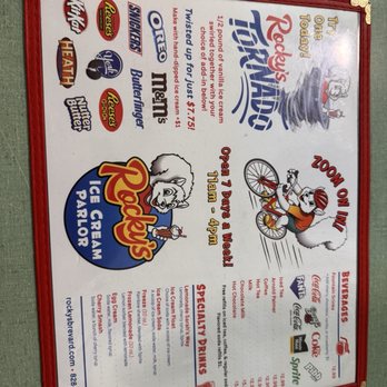 Rocky's Grill & Soda Shop - Menu - Ice Cream & Frozen Yogurt Near Me - Brevard, North Carolina Rocky's Grill & Soda Shop - Menu - Ice Cream & Frozen Yogurt Near Me - Brevard, North Carolina