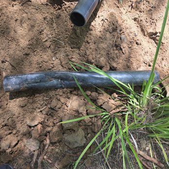 Sheldon’s Heating Air Conditioning & Plumbing - Old pinched pipe that was removed. Also the new cleanout section going in its place. - Heating & Air Conditioning/HVAC Near Me - Riverside, California