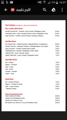 Menu photo 4 Zoe's Restaurant Munich, BY Menu photo 4 Zoe's Restaurant Munich, BY