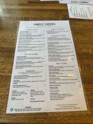Menu photo 1 Simply Crepes Canandaigua Canandaigua, NY Menu photo 1 Simply Crepes Canandaigua Canandaigua, NY