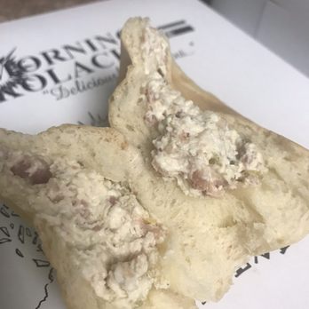 Mornings Kolaches - One of my ALL time favorites!!! Wait for it... Bacon cream cheese and jalepeno filled Kolache.. perfect balance of salty, sweet and spicy - Bakeries Near Me - La Porte, Texas