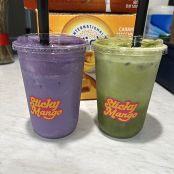 Sticky Mango - The Ube and Matcha mango sticky rice drinks. - Thai Near Me - Rancho Cucamonga, California Sticky Mango - The Ube and Matcha mango sticky rice drinks. - Thai Near Me - Rancho Cucamonga, California