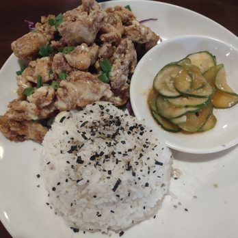 Pounders Restaurant - Korean fried chicken with rice and cucumbers - Pizza Near Me - Laie, Hawaii Pounders Restaurant - Korean fried chicken with rice and cucumbers - Pizza Near Me - Laie, Hawaii