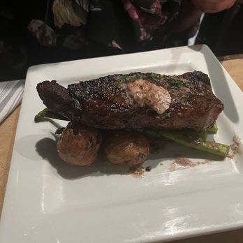 Cure - Sirloin (cooked to perfection and tender) with roasted seasoned potatoes and asparagus - New American Near Me - Portsmouth, New Hampshire Cure - Sirloin (cooked to perfection and tender) with roasted seasoned potatoes and asparagus - New American Near Me - Portsmouth, New Hampshire