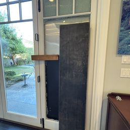This is the "finished" interior - yes, that is the top of an old bench and screws sticking out of a 2x4... This is the "finished" interior - yes, that is the top of an old bench and screws sticking out of a 2x4...