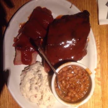 The County Line - Pork ribs with beef brisket, garlic mashed potatoes and beans - Barbeque Near Me - San Antonio, Texas The County Line - Pork ribs with beef brisket, garlic mashed potatoes and beans - Barbeque Near Me - San Antonio, Texas