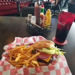 Cozy Lounge - Cozy Burger, 1/2 lb patty with American cheese.