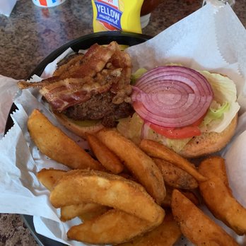 Maggie's Place - Bacon burger with potato babies. Not bad - Burgers Near Me - Dayton, Ohio