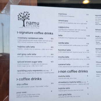 Namu Kitchen - Drink menu - Breakfast & Brunch Near Me - West Covina, California Namu Kitchen - Drink menu - Breakfast & Brunch Near Me - West Covina, California