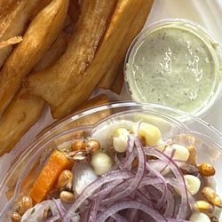 Heart Of The Sea - Yuca fries and Fish Ceviche