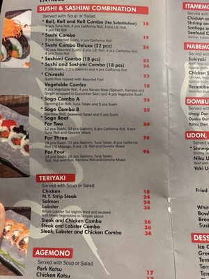 Menu photo 1 Sushi Sogo Cooper City, FL