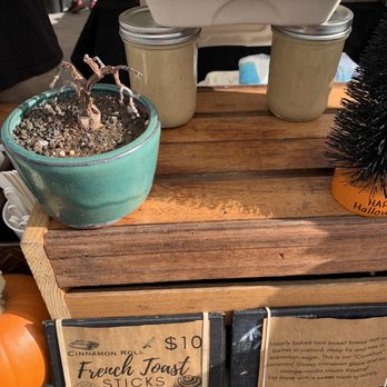 Journey Hfc - a display of donuts and a potted plant - Breakfast & Brunch Near Me - Honolulu, Hawaii