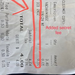 ARCO - They'll secretly add items you didn't buy in order to get the fee for using your debit card.