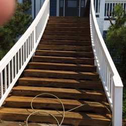 American Remodeling , Roofing & Concrete Specialists - I removed old steps an designed a flair type set of steps after I painted the entire house