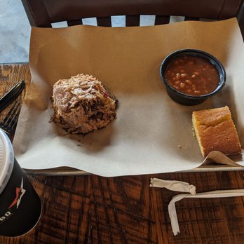 Mission BBQ - Pulled pork with beans and cornbread - Barbeque Near Me - Jacksonville, Florida Mission BBQ - Pulled pork with beans and cornbread - Barbeque Near Me - Jacksonville, Florida