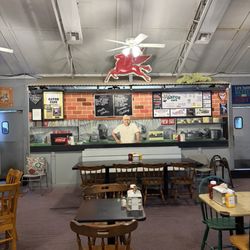 The Gator Cafe - A fake counter with a grumpy counter cook