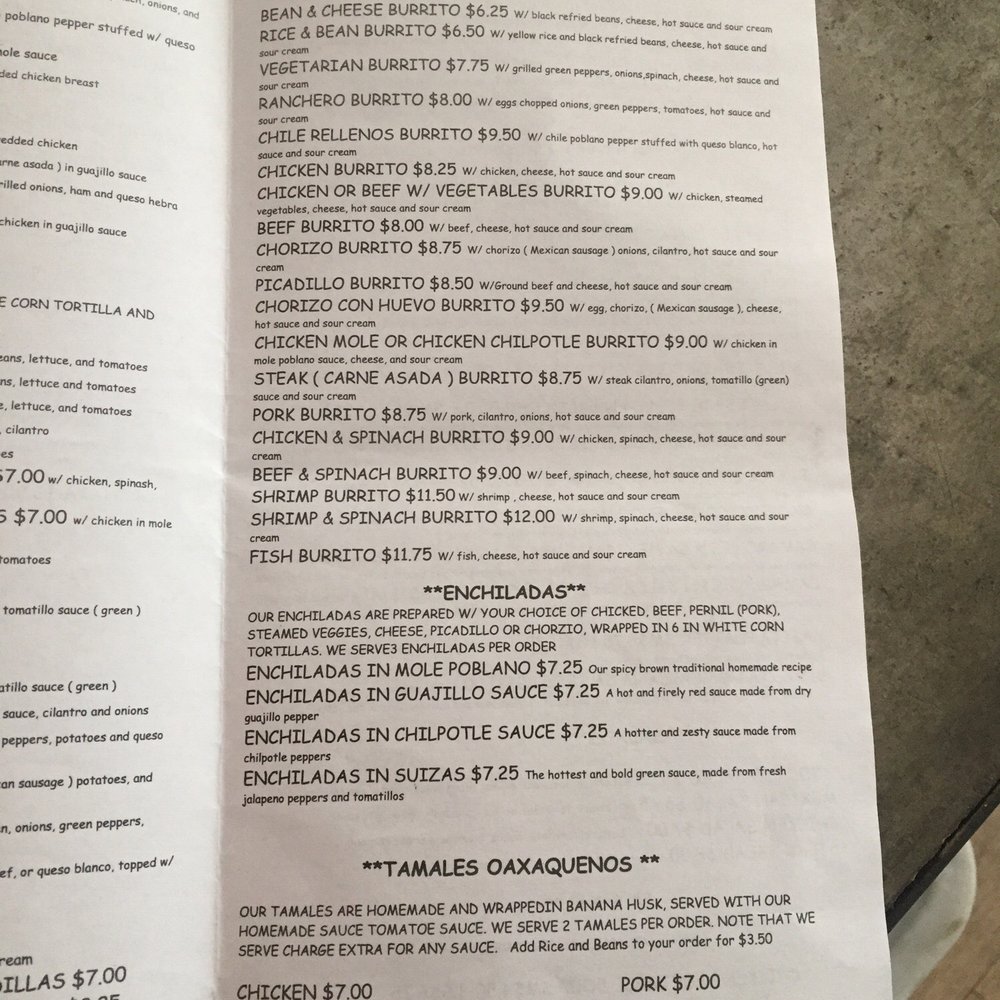 Puebla - Menu 3 - Mexican Near Me - New York, New York
