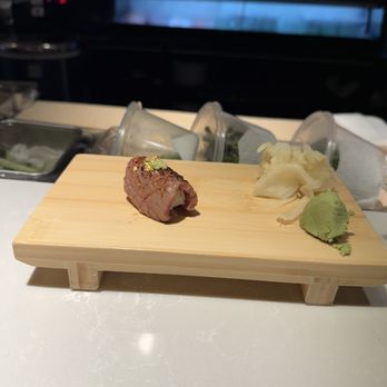 Mizu - A5 Wagyu sushi presentation - Sushi Bars Near Me - Dallas, Texas