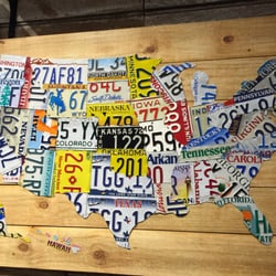 A Simpler Time - US map with state plates!