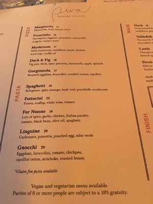 Menu photo 7 Piva Modern Italian New Westminster, BC Menu photo 7 Piva Modern Italian New Westminster, BC