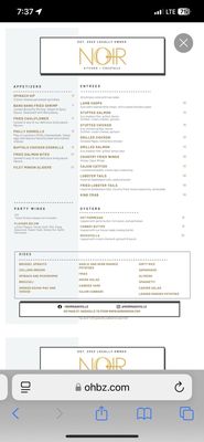 Menu photo 5 Noir Kitchen & Cocktails Nashville, TN Menu photo 5 Noir Kitchen & Cocktails Nashville, TN