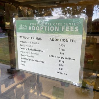 Irvine Animal Care Center - Adoption fees - Animal Shelters Near Me - Irvine, California Irvine Animal Care Center - Adoption fees - Animal Shelters Near Me - Irvine, California