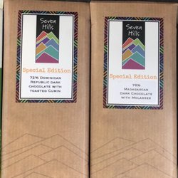 Seven Hills Artisan Chocolatiers - Just of few of nearly 20 different Seven Hills Artisan Single Origin chocolate bars.