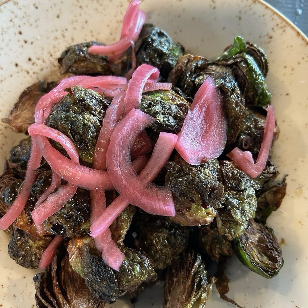 Hana Ranch Restaurant - Brussels sprouts with picked Maui onions. Omg - American Near Me - Hana, Hawaii Hana Ranch Restaurant - Brussels sprouts with picked Maui onions. Omg - American Near Me - Hana, Hawaii