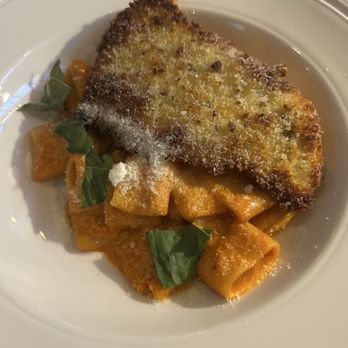 Osteria Ester - Paccheri Alla Vodka with added crispy chicken. I'm craving this again today. This sauce was incredible! - Italian Near Me - Orlando, Florida