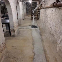 French drain installation