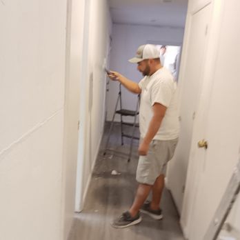 Brush Up Interior Painting - Here is the owner, David. Scraping the paperwall off the walls. - Painters Near Me - Tijeras, New Mexico