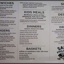 Sarg's Philly Time - Menu