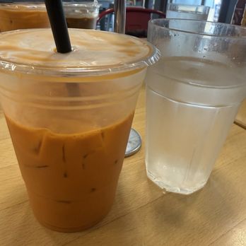 Cafe Bunn Mi - Thai tea and their free lemon water - Vietnamese Near Me - South San Francisco, California Cafe Bunn Mi - Thai tea and their free lemon water - Vietnamese Near Me - South San Francisco, California