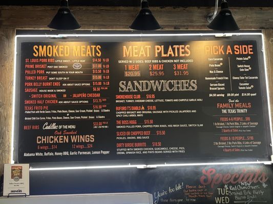 Menu photo 3 Stiles Switch BBQ & Brew Cedar Park, TX