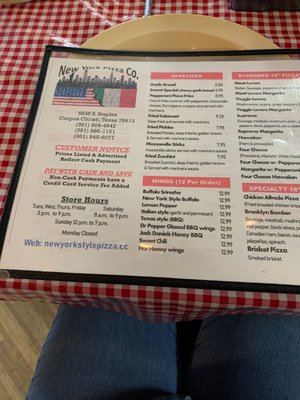 Menu photo 1 Authentic New York Pizza Corpus Christi, TX Menu photo 1 Authentic New York Pizza Corpus Christi, TX