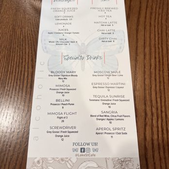 Lake St Cafe - Drink menu - Breakfast & Brunch Near Me - Addison, Illinois