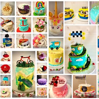 Bake Me Mine - a collage of cakes - Custom Cakes Near Me